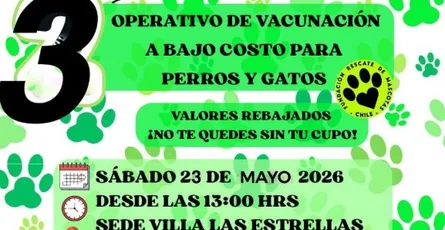 Tercer Operativo de Vacunación a Bajo Costo para Perros y Gatos - Año 2026